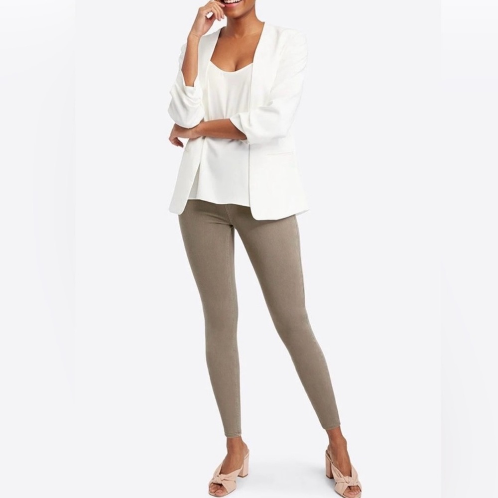 SPANX earthy taupe jean-ish leggings